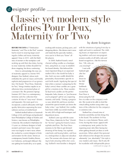 Classic yet modern style defines Pour Deux, Maternity for Two t