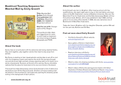 Booktrust Teaching Sequence for: Meerkat Mail by Emily Gravett About the author
