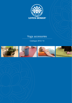 Yoga accessories Catalogue 2012 / 13