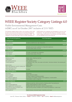 W EEE WEEE Register Society Category Listings 4.0