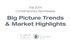 Big Picture Trends &amp; Market Highlights Fall 2014 Contemporary Sportswear