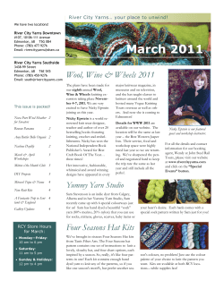 March 2011 River City Yarns… your place to unwind!