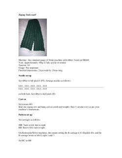 Zigzag Tuck scarf  Yarn: Approximately 100g of 3ply acrylic or similar