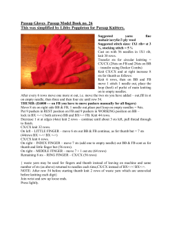 Passap Gloves  Passap Model Book no. 26