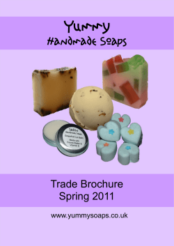 Yummy Handmade Soaps Trade Brochure Spring 2011