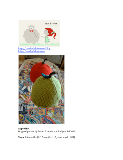   Original pattern by Susan B. Anderson for Spud &amp; Chloë  Apple Hat  Sizes: