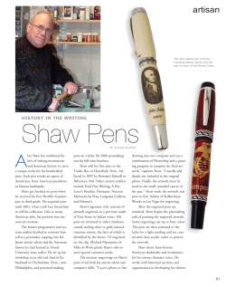 Shaw Pens A artisan HISTORY IN THE WRITING