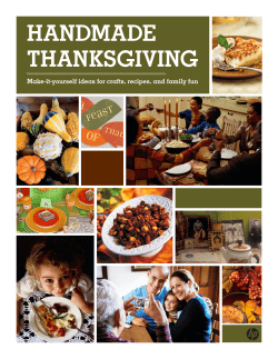 HANDMADE THANKSGIVING Make-it-yourself ideas for crafts, recipes, and family fun