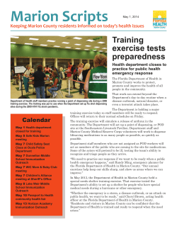 Marion Scripts  Training exercise tests preparedness