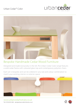 Bespoke Handmade Cedar Wood Furniture Urban Cedar Color ™