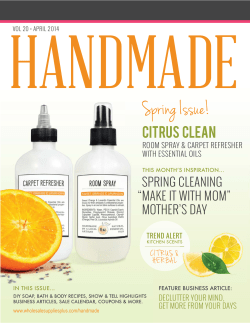 HANDMADE Spring Issue! CITRUS   CLEAN SPRING CLEANING