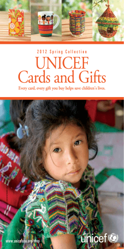 UNICEF Cards and Gifts www.unicefusa.org/shop