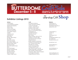 Shop one-stopGift December 5 - 8 Exhibitor Listings 2013