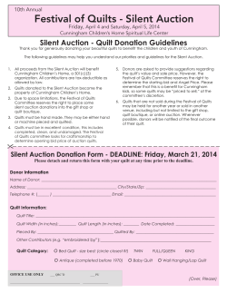 Festival of Quilts - Silent Auction
