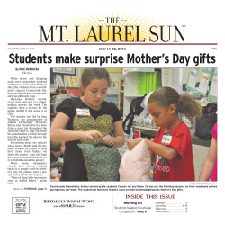 Students make surprise Mother’s Day gifts MAY 14-20, 2014