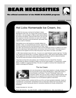 BEAR NECESSITIES Hot Licks Homemade Ice Cream, Inc.