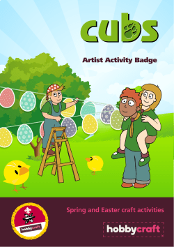 Spring and Easter craft activities Artist Activity Badge