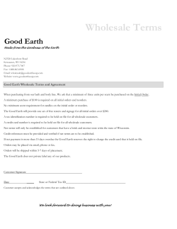 Wholesale Terms Good Earth