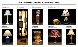 Auction items: student hAnd-mAde lAmps 6th grade team 7th grade team