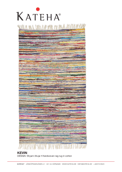 KEVIN ® DESIGN: Shyam Ahuja • Handwoven rag rug in cotton KATEHA