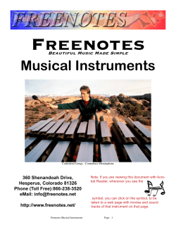 Freenotes Musical Instruments Beautiful Music Made Simple 360 Shenandoah Drive,