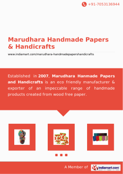 Marudhara Handmade Papers &amp; Handicrafts 2007