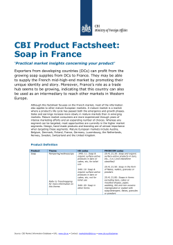 CBI Product Factsheet: Soap in France