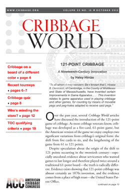 World Cribbage 121-POINT CRIBBAGE
