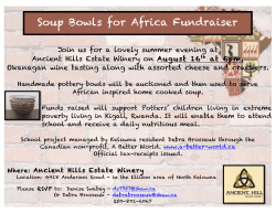 Soup Bowls for Africa Fundraiser