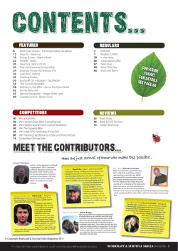 MEET THE CONTRIBUTORS...