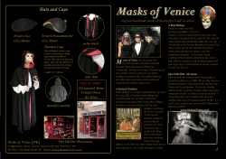 Hats and Cape original handmade masks of distinction made in venice