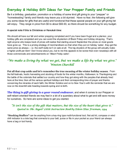 Everyday &amp; Holiday Gift Ideas for Your Prepper Family and...