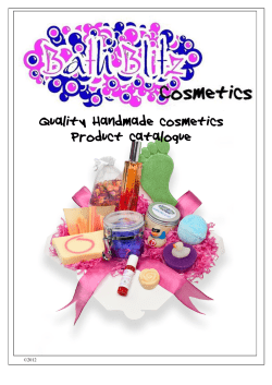 Quality Handmade cosmetics Product catalogue  ©2012