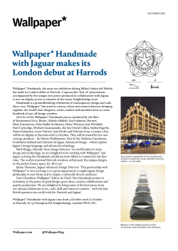 Wallpaper with Jaguar makes its London debut at Harrods