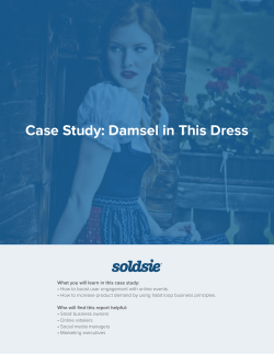 Case Study: Damsel in This Dress
