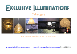 Catalogue  Handmade and bespoke lampshades www.exclusiveilluminations.com.au