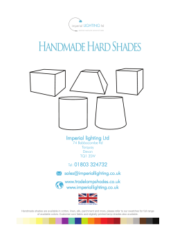 Handmade Hard Shades Imperial lighting Ltd 01803 324732