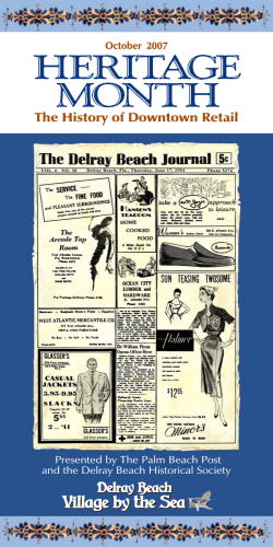 The History of Downtown Retail  Presented by The Palm Beach Post