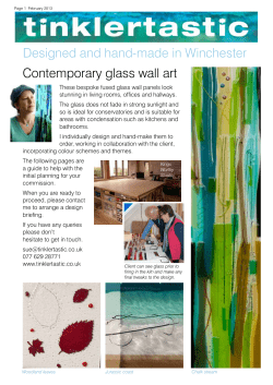 Designed and hand-made in Winchester Contemporary glass wall art
