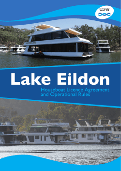 Lake Eildon  Houseboat Licence Agreement and Operational Rules