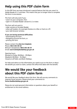 Help using this PDF claim form