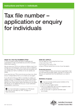 Tax file number – application or enquiry for individuals Instructions and form