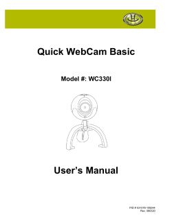 Quick WebCam Basic  User’s Manual Model #: WC330I