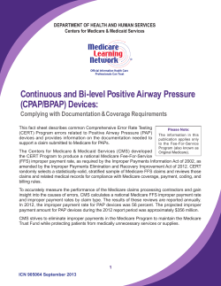 Continuous and Bi-level Positive Airway Pressure (CPAP/BPAP) Devices: