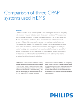 Comparison of three CPAP systems used in EMS