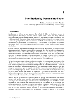 9 Sterilization by Gamma Irradiation Kátia Aparecida da Silva Aquino
