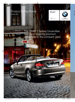 O lo Product Selling Points The BMW 1 Series Convertible.