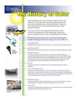 Solar technology isn’t new. Its history spans from the 7th