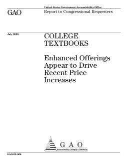 GAO COLLEGE TEXTBOOKS Enhanced Offerings