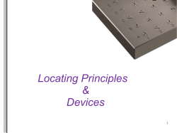 Locating Principles &amp; Devices 1